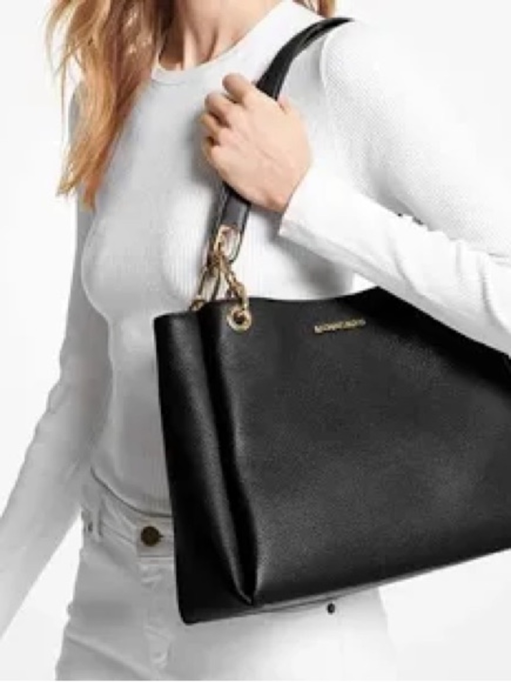 Michael Kors Trisha Large Triple Gusset Shoulder bag - new! - Picture 9 of 14